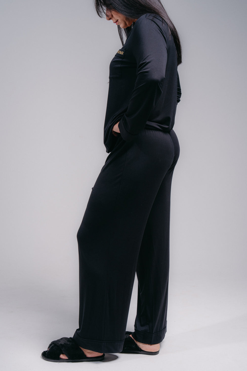 Women's Full Length PJ Set - MIDNIGHT BLACK