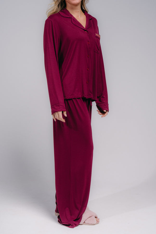 Women's Full Length PJ Set - BERRY DREAMS
