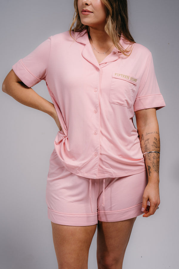 Women's PJ Set - PASTEL PINK
